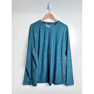 Russell Shirt Mens Training Fit Long Sleeve Crewneck Shirt Green‎ Size 2XL